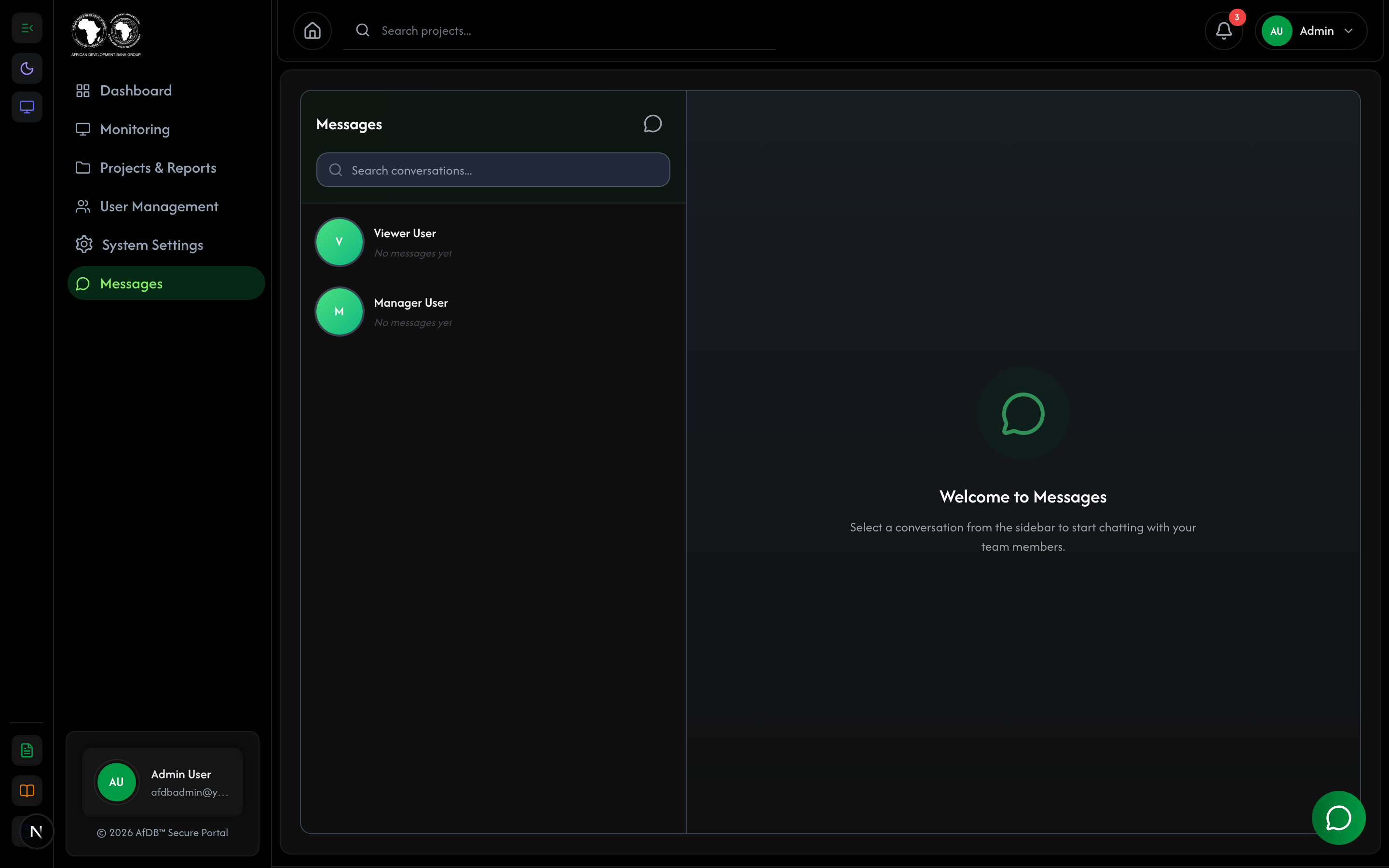 Full Messenger Chat Page (Dark Mode)