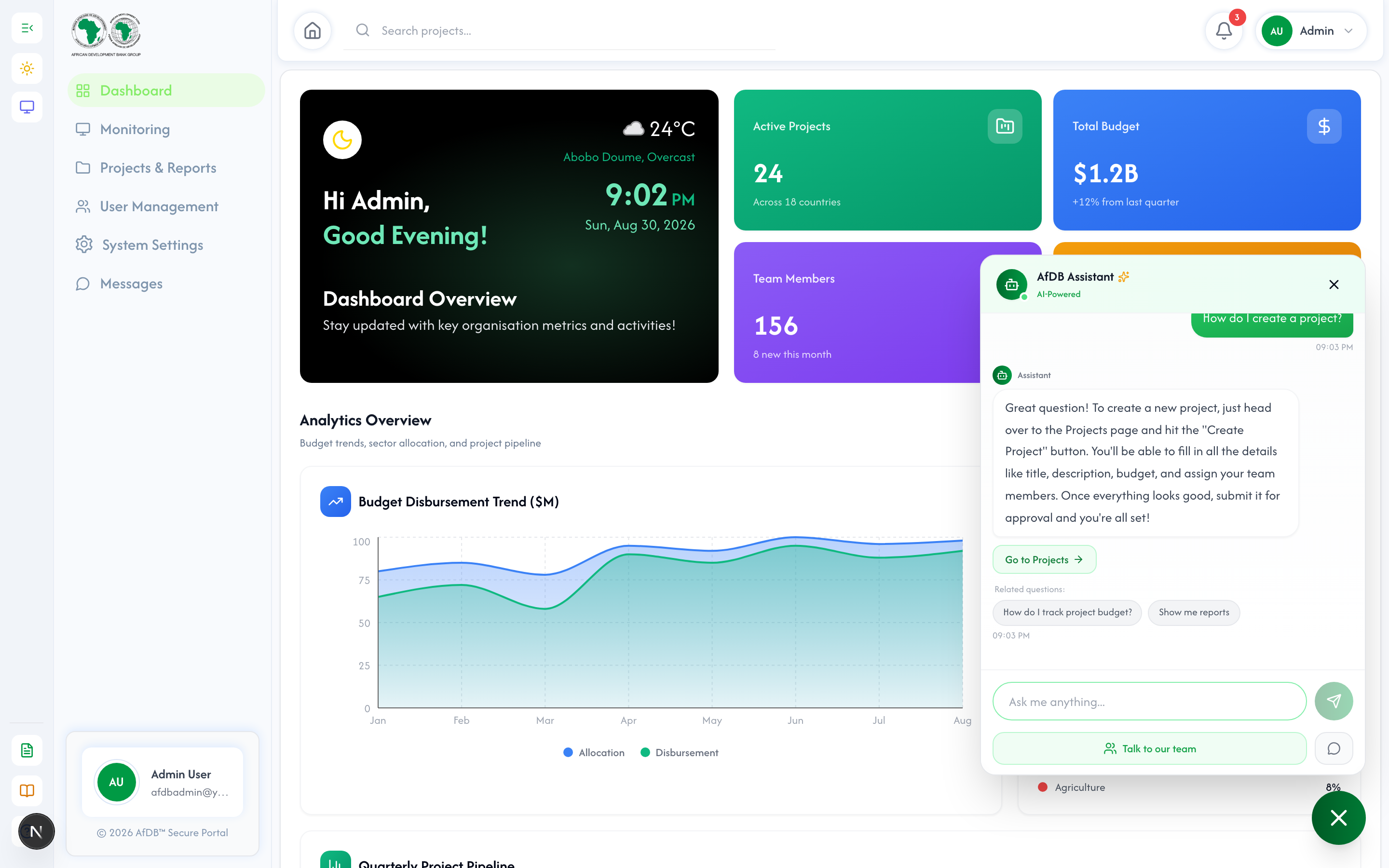 AI Chat Assistant — Project Question (Light Mode)