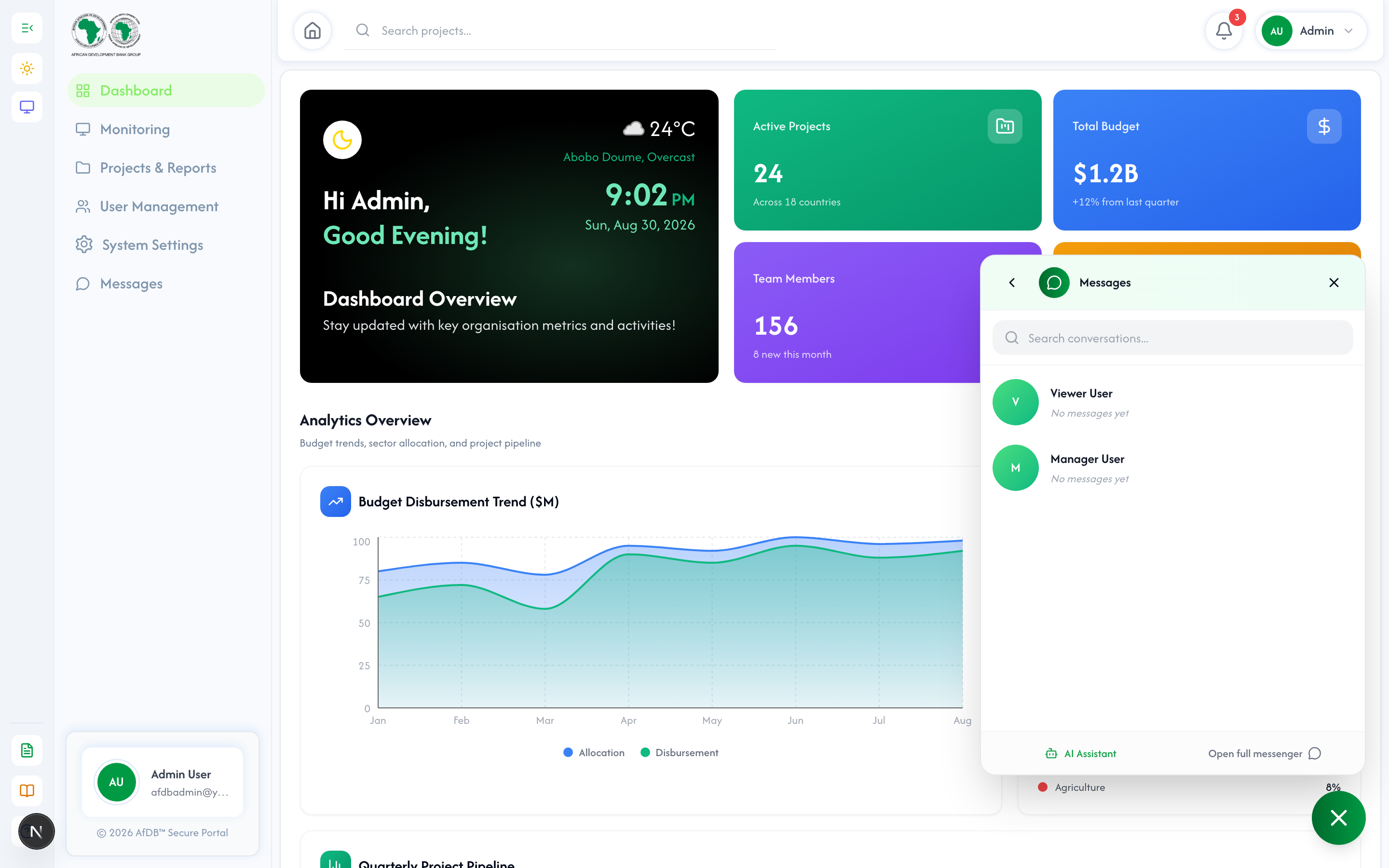 Live Chat — User List (Light Mode)